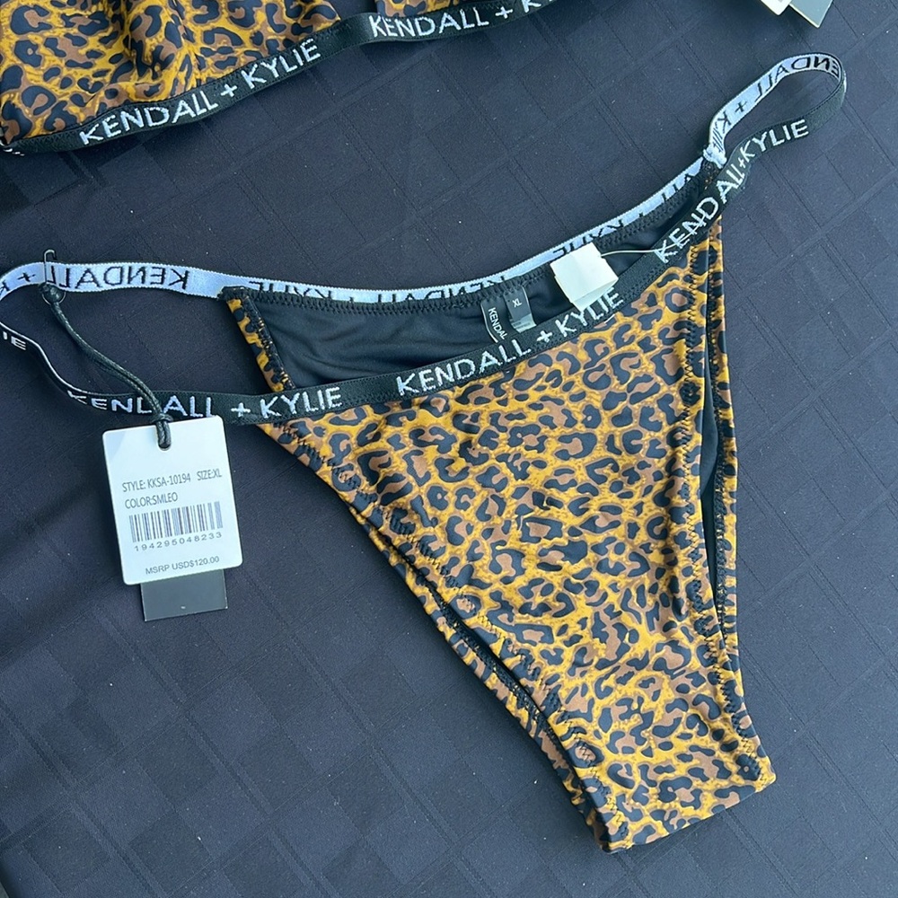KENDALL+KYLIE leopard high leg bikini size XL - Picture 5 of 16